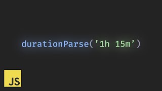 Developing duration parserformatter  javascript livecoding 1911 [upl. by Wesla386]