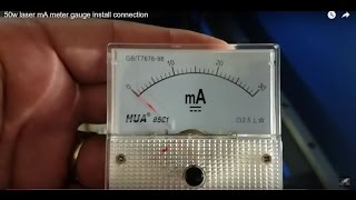 50w SHG350 laser mA meter gauge install connection [upl. by Grodin]