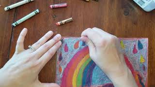 Sandpaper Crayon Transfer Printmaking [upl. by Adham]