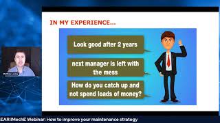 SEAR IMechE Webinar How to improve your maintenance strategy [upl. by Meghan]