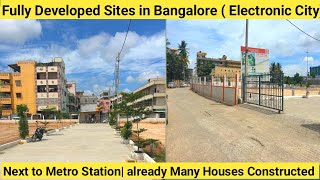 Sites for sale in Bangalore Electronic City Next to Metro Station Already many houses constructed [upl. by Mandal]