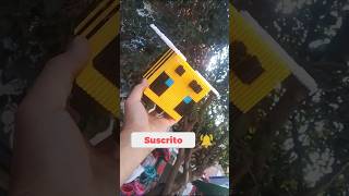 Construí una ABEJA 🐝 en la vida real shorts minecraft [upl. by Christean]