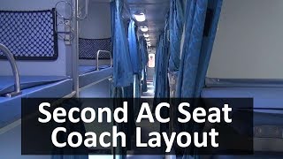 Second AC 2AC Seats Layout of Train Coach Coach Interiors  Vikramashila Express 12368 [upl. by Yale567]