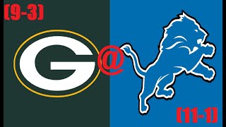 Week 14 Packers 93  Lions 111 TNF Live Reaction [upl. by Aeynod]