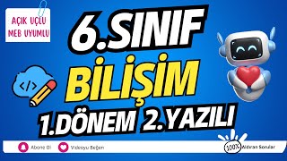 6 Sınıf Bilişim 1 Dönem 2 Yazılı Örneği ve Konu Anlatımı [upl. by Ennahs]