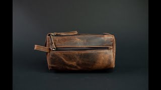 Kodiak Leather Co  Leather Toiletry Bag [upl. by Katzen471]