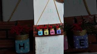 Easy home decor ideas 💡 Wall hanging design with acrylic colour bottle shorts shortvideo fyp [upl. by Anilag799]