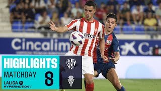 Resumen de SD Huesca vs Real Sporting 01 [upl. by Nnylyrehc]