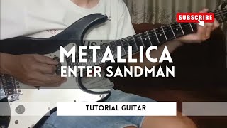 METALLICA  ENTER SANDMAN  TAB GUITAR  TUTORIAL GUITAR [upl. by Adnwahsar]