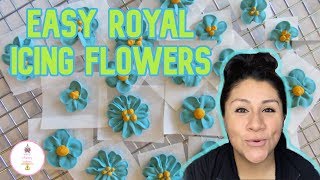 HOW TO MAKE ROYAL ICING FLOWERS [upl. by Algar]