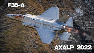 AXALP 2022 F35 flying at AXALP Fliegerschiessen for the first time 4K [upl. by Dleifrag]