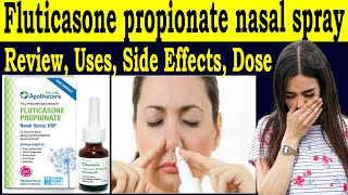 Fluticasone propionate nasal spray usp 50 mcg  Uses Side Effects Dose Uses in pregnancy [upl. by Brecher]