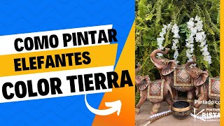 ¿Cómo pintar Elefantes Colores Tierra con pintura metalizada [upl. by Settera]