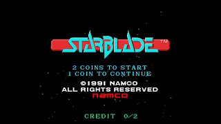 STARBLADE スターブレード 002 Engage in Single Combat VS COMANDER BATTLE arcade game music [upl. by Donia]