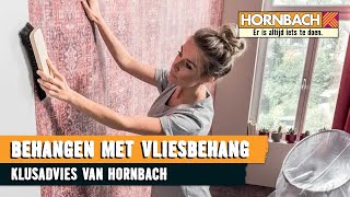 Vliesbehang aanbrengen met HORNBACH [upl. by Eednus]