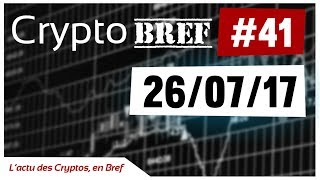 cryptobref 41  26072017  lactu des cryptomonnaies en bref  enregistré vers 19h00 [upl. by Jocelin446]