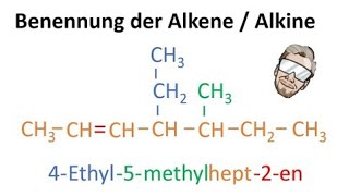 Benennung der Alkene und Alkine  Chemie Endlich Verstehen [upl. by Inimod]