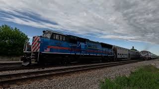 Awesome Horn Show 2 Metra trains meet at Galewood [upl. by Radmilla]