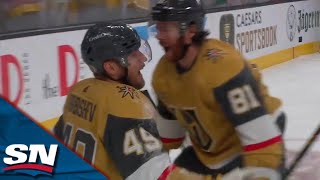 Golden Knights Ivan Barbashev Charges To Net And Tucks Home Opening Goal In Game 5 [upl. by Fiorenza]