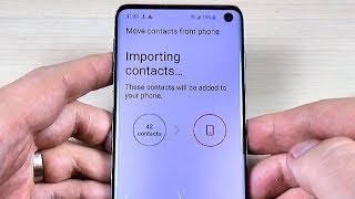 Samsung Galaxy S10  How to Copy Import Contacts From SIM to Phone [upl. by Marozas]