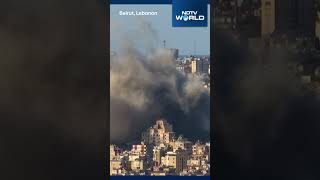 Israel Strikes Beirut  Moment Israeli Missile Strikes Residential Building In Beirut [upl. by Notac]