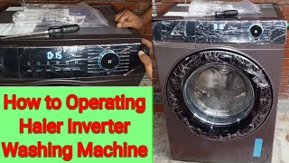 How to use Haier automatically front load washing machine How to operate front load washing machine [upl. by Noterb673]