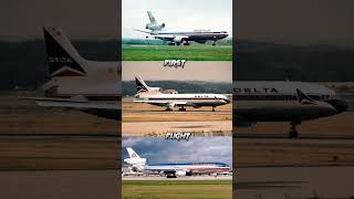 DC10 vs L1011 TriStar vs MD11 dc10 l1011 tristar md11 planes aviation edit fypシ shorts [upl. by Eimmij]