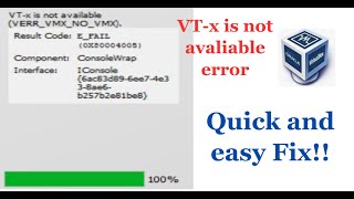 Fix VTx is not Available in VirtualBox [upl. by Eirrac936]