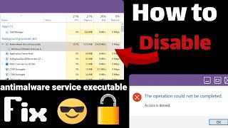 How To Fix Disable Antimalware Service Executable High Memory CPU Usage on Windows 10  11 [upl. by Sivla236]