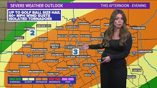 DFW Weather Incoming severe storms moving into North Texas [upl. by Nirihs]