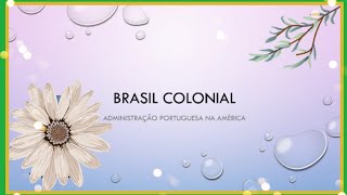 Brasil Colonial  Administração  Slidesaula [upl. by Kurtis717]