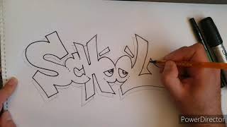 How to Draw Graffiti Lettering [upl. by Sotsirhc]