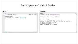 RStudio Eine Pearson Korrelation berechnen und interpretieren rstudio rstats [upl. by Amero74]