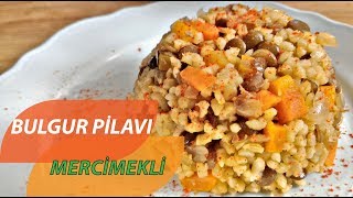 MERCİMEKLİ BULGUR PİLAVI TARİFİMERCİMEKLİ BULGUR PİLAVI NASIL YAPILIR [upl. by Earas836]