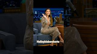 Hailey Bieber looks gorgeous in a sparkly dress on ‘The Tonight Show Starring Jimmy Fallon’ in NYC [upl. by Borras261]