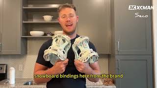 XCMAN Step in Snowboard Bindings AllMountain Bindings for Men Women Easy Step in and Out [upl. by Selena]