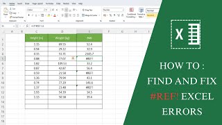 How To  Find and Fix REF Excel errors [upl. by Steinway]