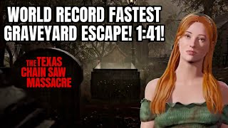 WORLD RECORD FASTEST GRAVEYARD ESCAPE 141 SPEED RUN ROUTE  The Texas Chain Saw Massacre [upl. by Epolulot718]