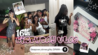 16TH BIRTHDAY VLOG DINNER  SLEEPOVER  GRWM  GIFTS [upl. by Aenej200]