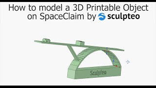 SpaceClaim Tutorial by Sculpteo part 1 How to model a 3D Printable object [upl. by Heck]