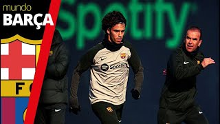 BARÇA ENTRENAMIENTO Acelerón hacia 2024 con VITOR ROQUE integrándose con el grupo [upl. by Mackay]