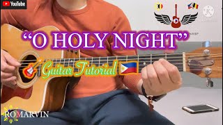 O HOLY NIGHT  LYRICS amp GUITAR CHORDS FOR BEGINNERS  COMMUNION hymn for Advent [upl. by Meneau]