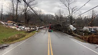 Tornado Damage Widespread in Clarksville TN [upl. by Eisle]