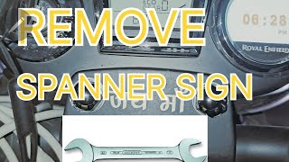 ROYAL ENFIELD CLASSIC 350 2024 Black Stealth REMOVE 🔧 SPANNER SIGN [upl. by Carmella]