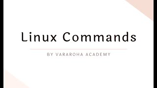 Linux Commands  Part1  SAP BASIS  SAP HANA  SAP BTP ADMIN VararohaAcademy [upl. by Nahtam599]