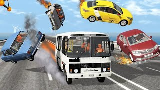 car crash game vs road accident colours full cars game video beautiful wow ♥️♥️♥️ [upl. by Kcirrem]