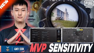 4MV DOK PUBG NO RECOILZERO RECOIL SENSITIVITY CODE  NEW BGMI BEST SENSITIVITY SETTINGS [upl. by Haughay]