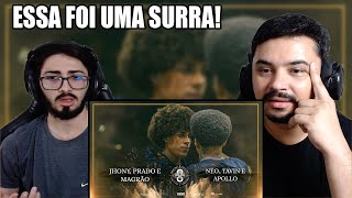 PERFORMANCE HISTÓRICA NEO APOLLO E TAVIN X PRADO JHONY E MAGRÃO  BDA 8 ANOS  REACT [upl. by Oidgime]