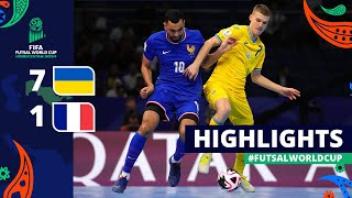 Ukraine v France  FIFA Futsal World Cup 2024  Playoff for third place  Highlights [upl. by Herring]