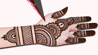 Simple MEHNDI design front hand  beautiful and very easy mehndi design  mehandi design mehndi [upl. by Misaq]